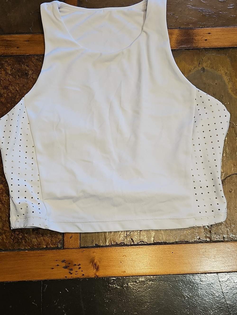 White Women’s Sleeveless Athletic Tank Top